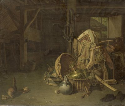Martwa natura w stajni autorstwa François Cornelis Knoll