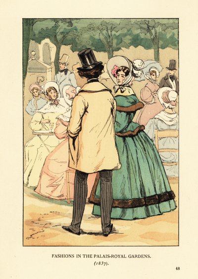 Moda w ogrodach Palais-Royal autorstwa François Courboin