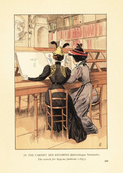 W Cabinet des Estampes, Bibliotheque Nationale autorstwa François Courboin