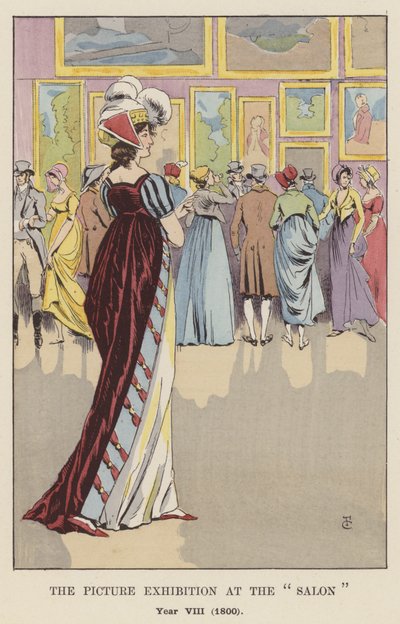 Wystawa Obrazów w Salonie, rok VIII, 1800 autorstwa François Courboin