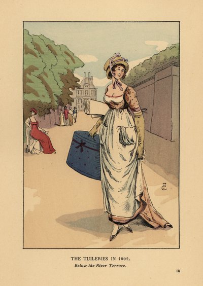 spacerując po Tuileries, pod tarasem nad rzeką autorstwa François Courboin