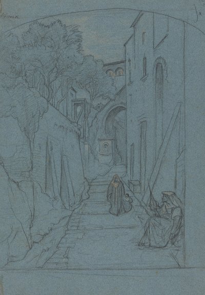 Zobacz ulicę w Sorrento [verso] autorstwa François Edouard Bertin