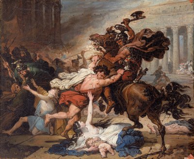 Studium zniszczenia Jerozolimy przez Rzymian autorstwa François Joseph Heim