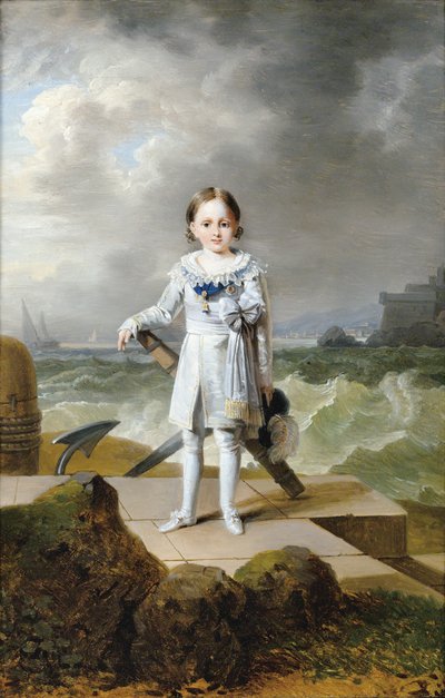 Portret księcia Napoleona Ludwika Bonaparte 1804-1831, ok. 1930 r. 1810 autorstwa François Joseph Kinson