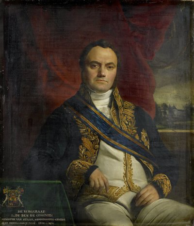 Portret Leonarda Petera Josepha, wicehrabiego Bus of Gisignies, komisarza generalnego autorstwa François Joseph Navez