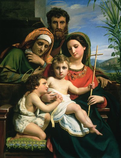 Święta Rodzina ze świętymi Janem Chrzcicielem i Elżbietą, 1823 autorstwa François Joseph Navez