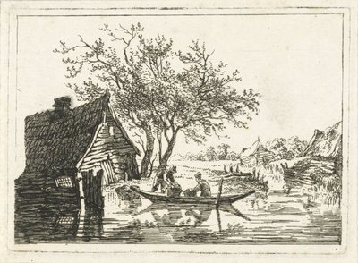 Krajobraz rzeki z farmą autorstwa François Joseph Pfeiffer (II)