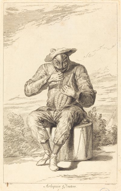 Arlekin Żarłok autorstwa François Joullain after Claude Gillot
