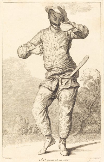 płacz arlekin autorstwa François Joullain after Claude Gillot
