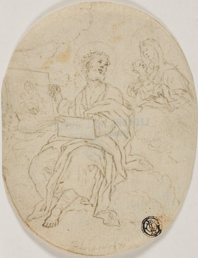 Święty Łukasz malujący Madonnę z Dzieciątkiem autorstwa François Le Moyne