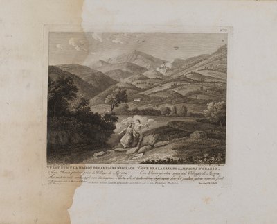Widok na wiejski dom Horacego (nr VII) autorstwa François Morel