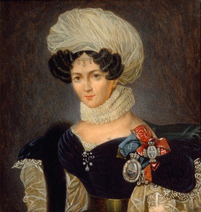 Portret księżniczki Tatiany Wasiliewnej Golicyny 1783-1841, lata 30. XIX wieku autorstwa François Nicolas Riss