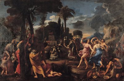 Adoracja Złotego Cielca autorstwa Francois Perrier
