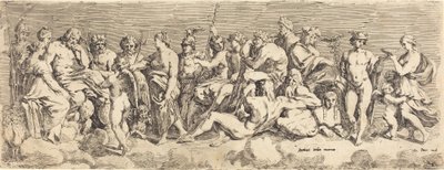 Przyjęcie Psyche do Olimpii autorstwa François Perrier after Raphael