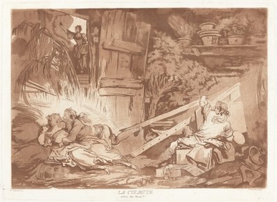 Upadek autorstwa François Philippe Charpentier after Jean Honoré Fragonard, published by Pierre François Basan