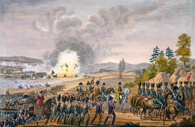 Francuski odwrót po bitwie pod Lipskiem, Niemcy, 19 października 1813 r. autorstwa François Pigeot