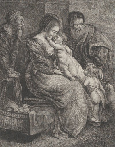 Święta Rodzina ze św. Elżbietą i św. Janem Chrzcicielem, ca. 1780. autorstwa François R. F. Brichet
