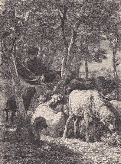 Pasterz, z Le Magasin Pittoresque, ca. 1852. autorstwa François Rouget