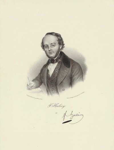 Przedstawiona osoba:  Jacques Fromental Halévy autorstwa Francois Seraphin Delpech