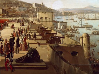Broń w Twierdzy Szczegółów. Obraz Fransa Vervloeta (1795-1872) Neapol, Museo Nazionale di San Martino autorstwa François Vervloet