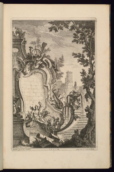 Projekt fontanny z Dianą autorstwa François de Cuvilliés the Elder