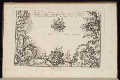 Dwie ćwiartki sufitu, nowa księga sufitów nieregularnych autorstwa François de Cuvilliés the Elder