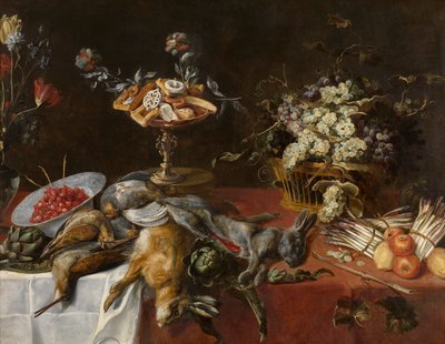 Martwa natura (olej na płótnie) autorstwa Frans (attr. to) Snyders or Snijders