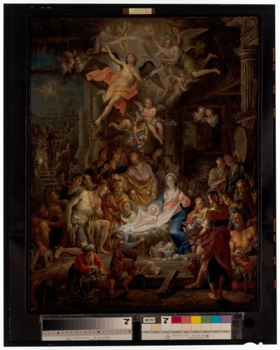 Adoracja pasterzy autorstwa Frans Christoph Janneck