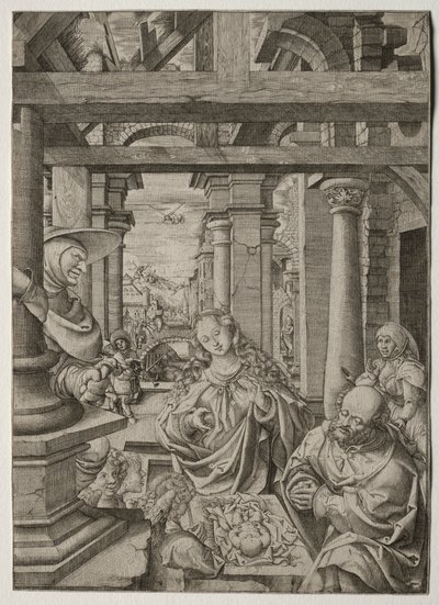 Adoracja Pasterza, ok. godz. 1522-1525. autorstwa Frans Crabbe van Esplegem