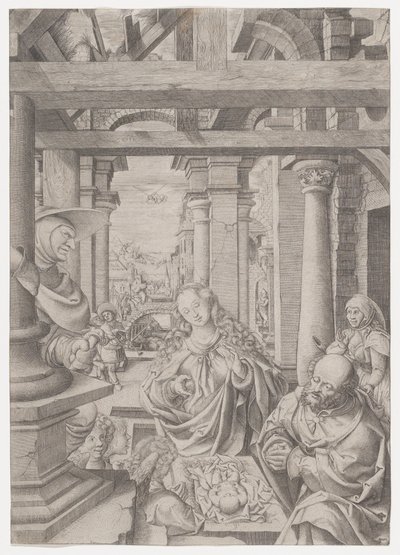 Adoracja pasterzy ok. godz. 1522-25. autorstwa Frans Crabbe van Espleghem