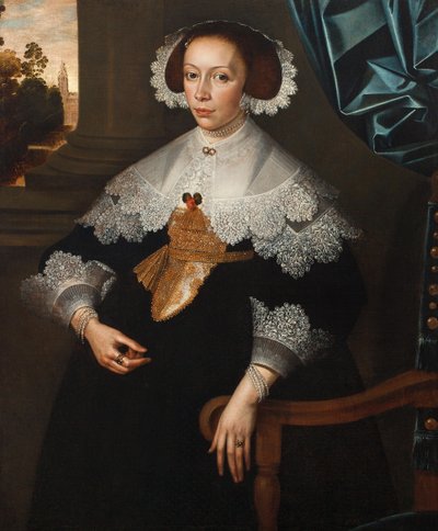 Portret Florence-Marguerite de Renesse-Warfusée, hrabina Grimbergen, 1641 (para 3114329) autorstwa Frans Denys