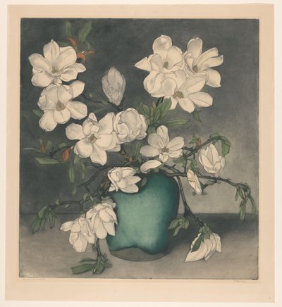 Magnoliatacken autorstwa Frans Everbag (signed by artist)