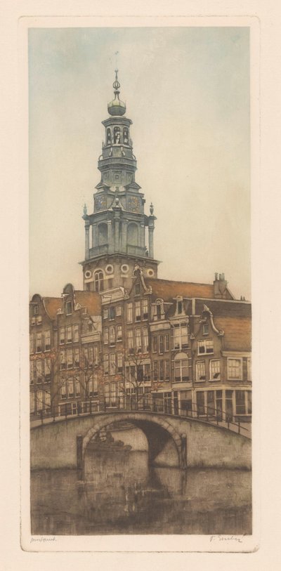 Kościół Południowy w Amsterdamie autorstwa Frans Everbag (signed by artist)