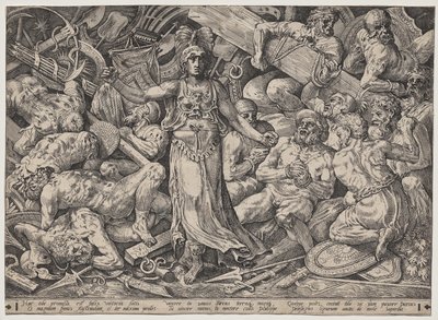 Zwycięstwo w otoczeniu więźniów i trofeów autorstwa Frans Floris the Elder