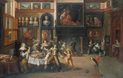 Kolacja w domu burgomastera Rockoxa autorstwa Frans Francken the Younger