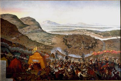 Widok na bitwę pod Wiedniem w dniu 12.09.1683 r. na wzgórzu Kahlenberg autorstwa Frans Geffels