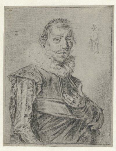 Portret młodego mężczyzny z wyciągniętą ręką autorstwa Frans Hals (manner of)