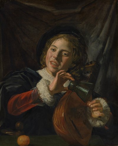 Chłopiec z lutnią, ok. 1625 (olej na płótnie) autorstwa Frans Hals
