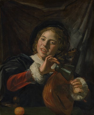 Chłopiec z lutnią, ca. 1625. autorstwa Frans Hals