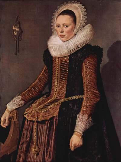 Niderlandzki: Portret kobiety Portret kobiety stojącej autorstwa Frans Hals