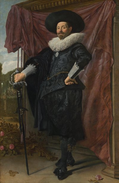 Holenderski: Willem van Heythuysen pozujący z mieczem autorstwa Frans Hals