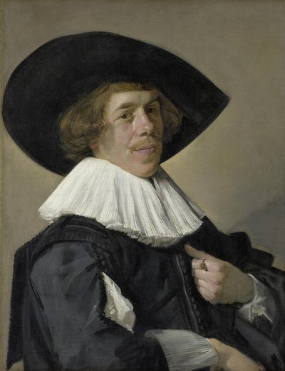 niemiecki: Bildnis eines Mannes Portret mężczyzny, prawdopodobnie Jan Miense Molenaer autorstwa Frans Hals