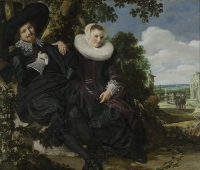 Portret pary, prawdopodobnie Izaak Abrahamsz Massa i Beatrix van der Laen, ok. 1622 (olej na płótnie) autorstwa Frans Hals