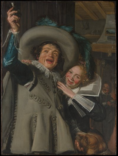 Młody mężczyzna i kobieta w gospodzie autorstwa Frans Hals