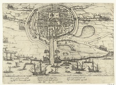 Oblężenie Middelburga, 1574 autorstwa Frans Hogenberg
