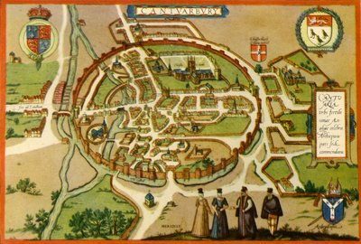 „Plan Canterbury w XVI wieku”, 1943. autorstwa Frans Hogenberg
