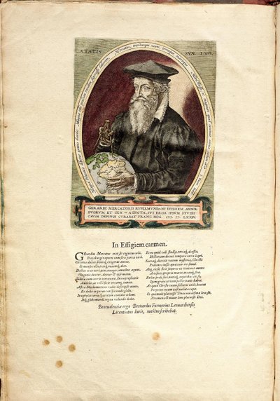 Portret Gerardusa Mercatora 1512-1594 w wieku 62 autorstwa Frans Hogenberg