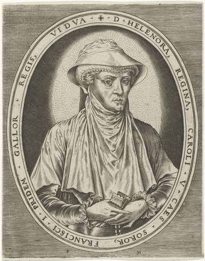 Portret Eleonory Habsburgów Portrety królów, królowych, książąt i księżniczek (tytuł serii) autorstwa Frans Huys