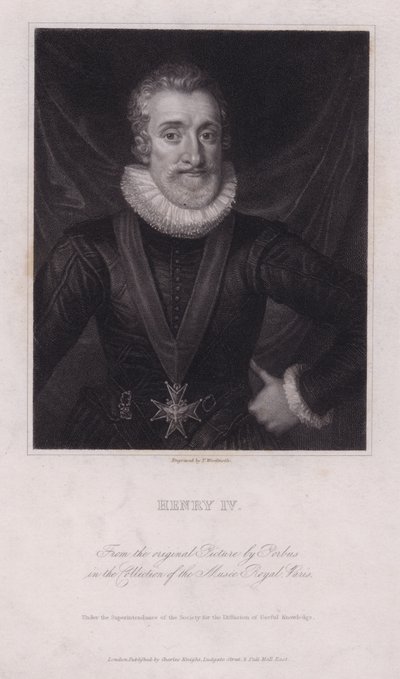 Henryk IV, król Francji (grafika) autorstwa Frans II (after) Pourbus