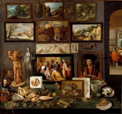 Gabinet sztuki i ciekawostek (Malarstwo autorstwa Frans II Francken